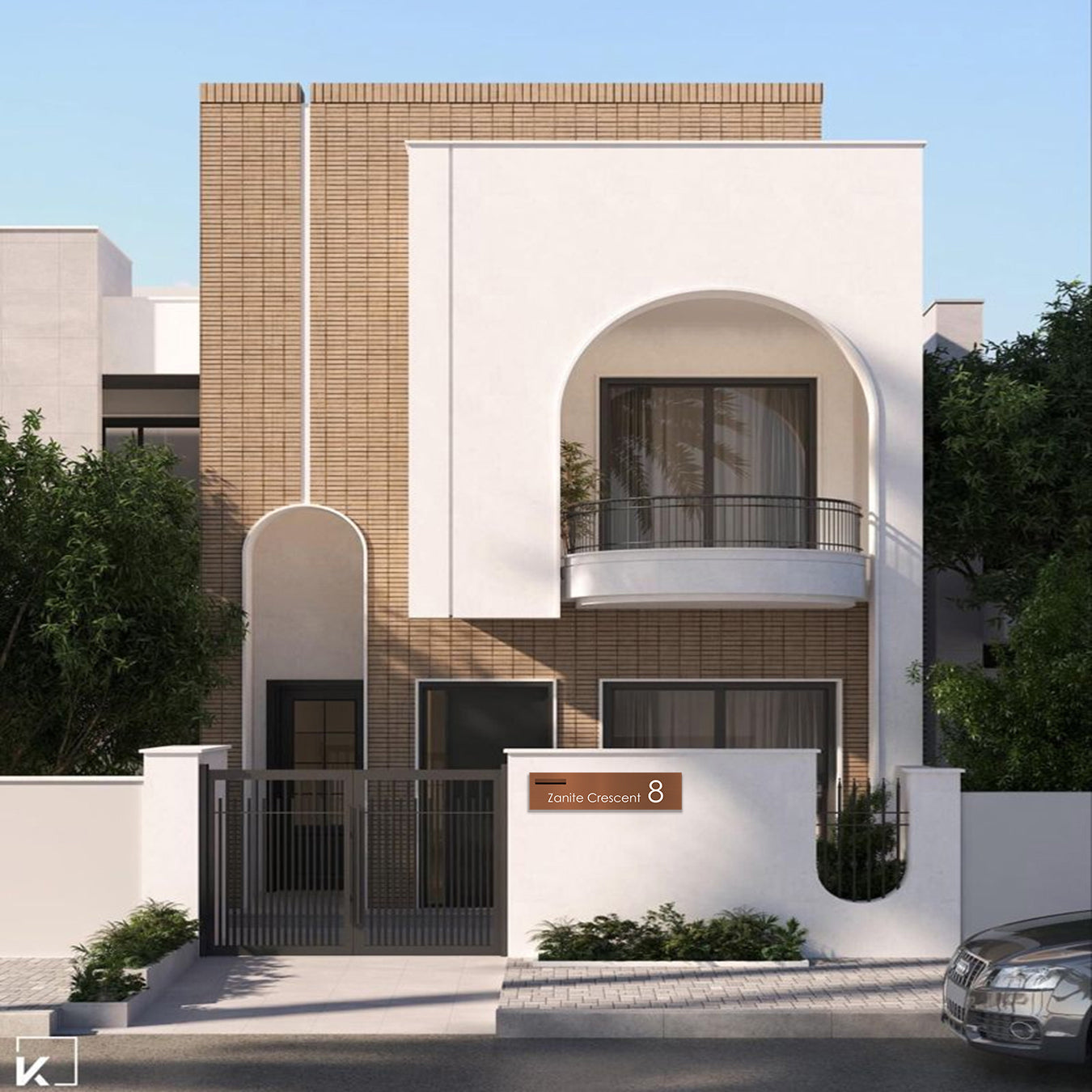 Corten Powder-Coated Aluminium Letterbox Faceplate 1200 x 300 - 240 Slot LHS