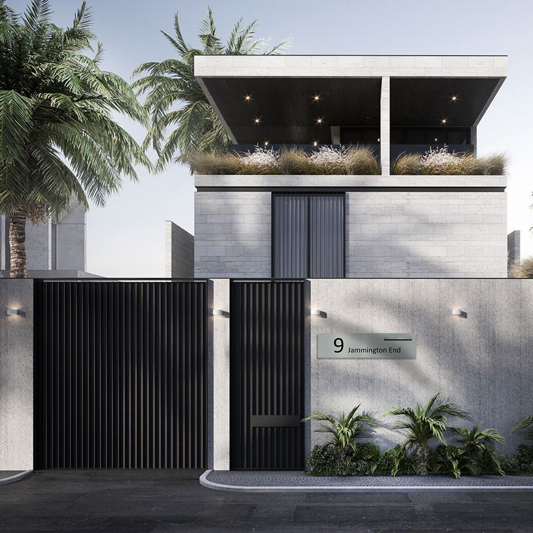 Shale Grey Powder-Coated Aluminium Letterbox Faceplate 1200 x 300 - 340 Slot