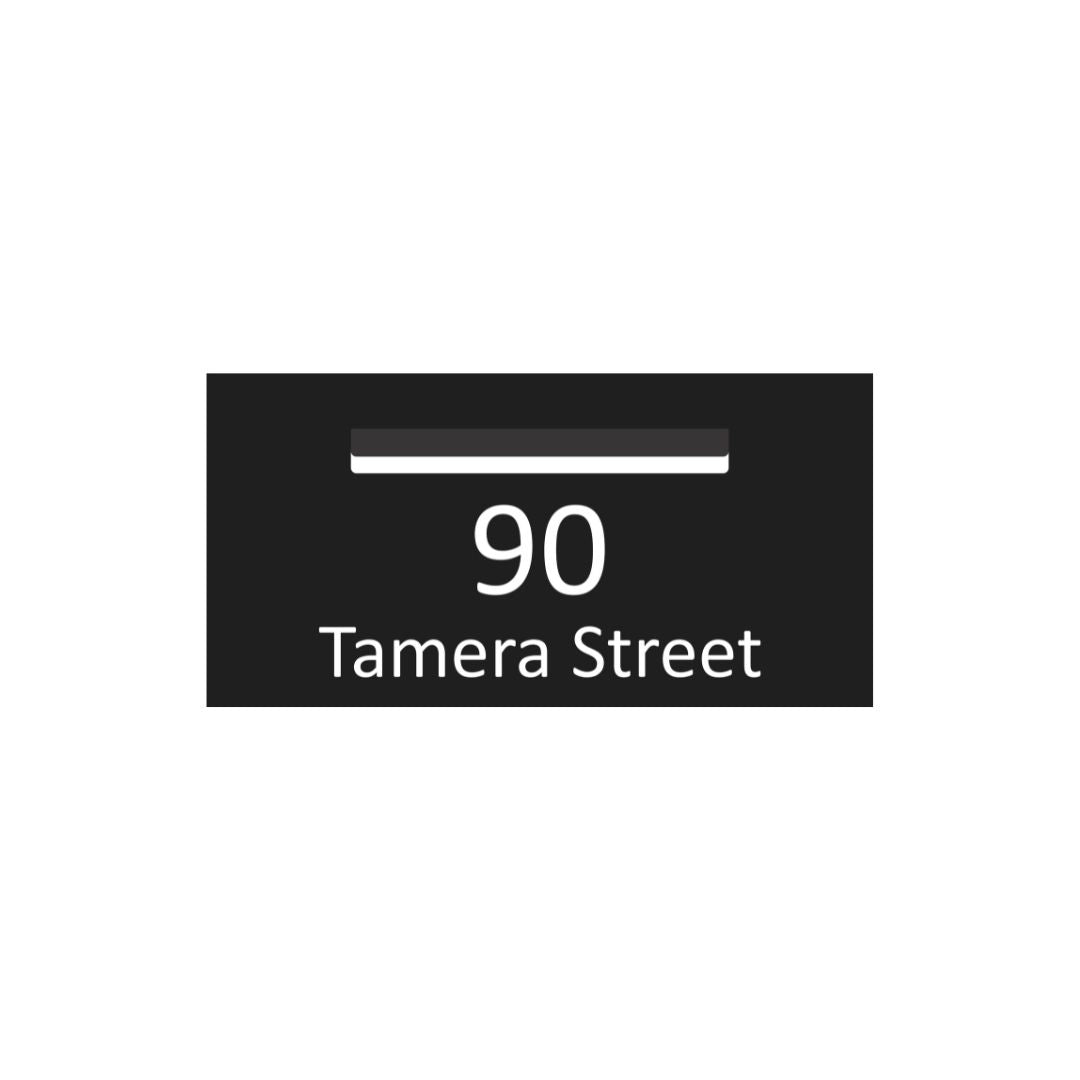 Black Powder-Coated Aluminium Letterbox Faceplate (600 x 300) - 340 Central Slot