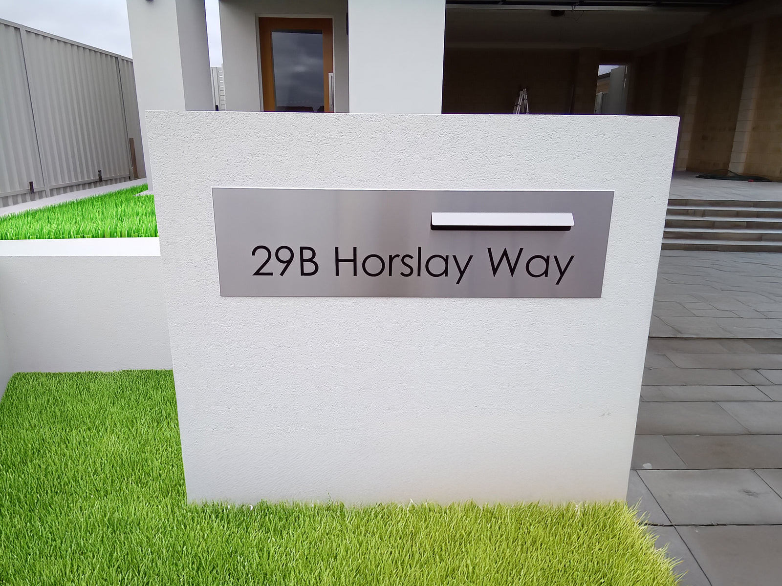 Marine Grade Brushed Stainless Steel Letterbox Faceplate 1200 x 300 (Laser Etched) - 340 Slot