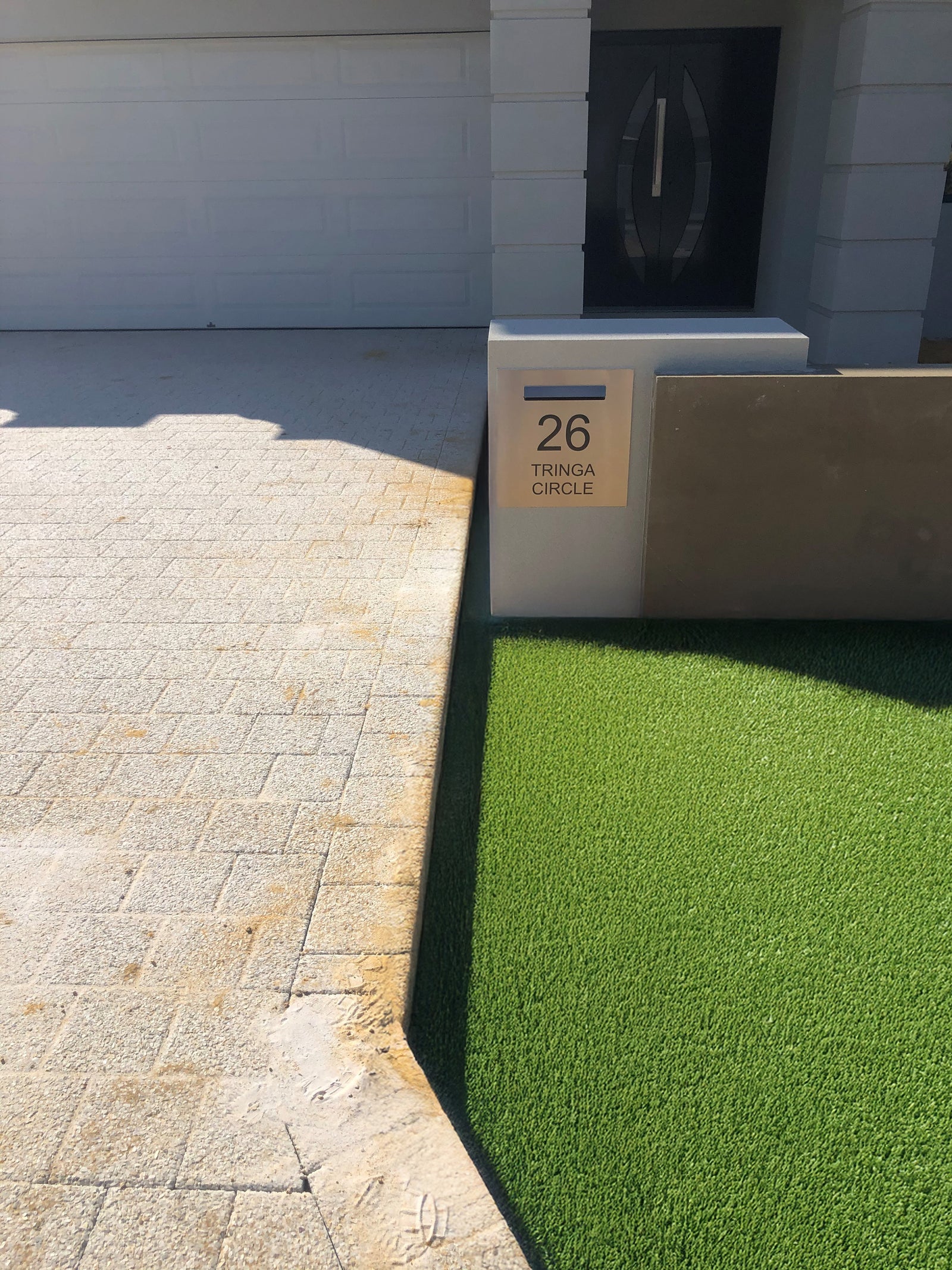 Marine Grade Brushed Stainless Steel Letterbox Faceplate 390 x 430 (Laser Etched) - 240 Slot