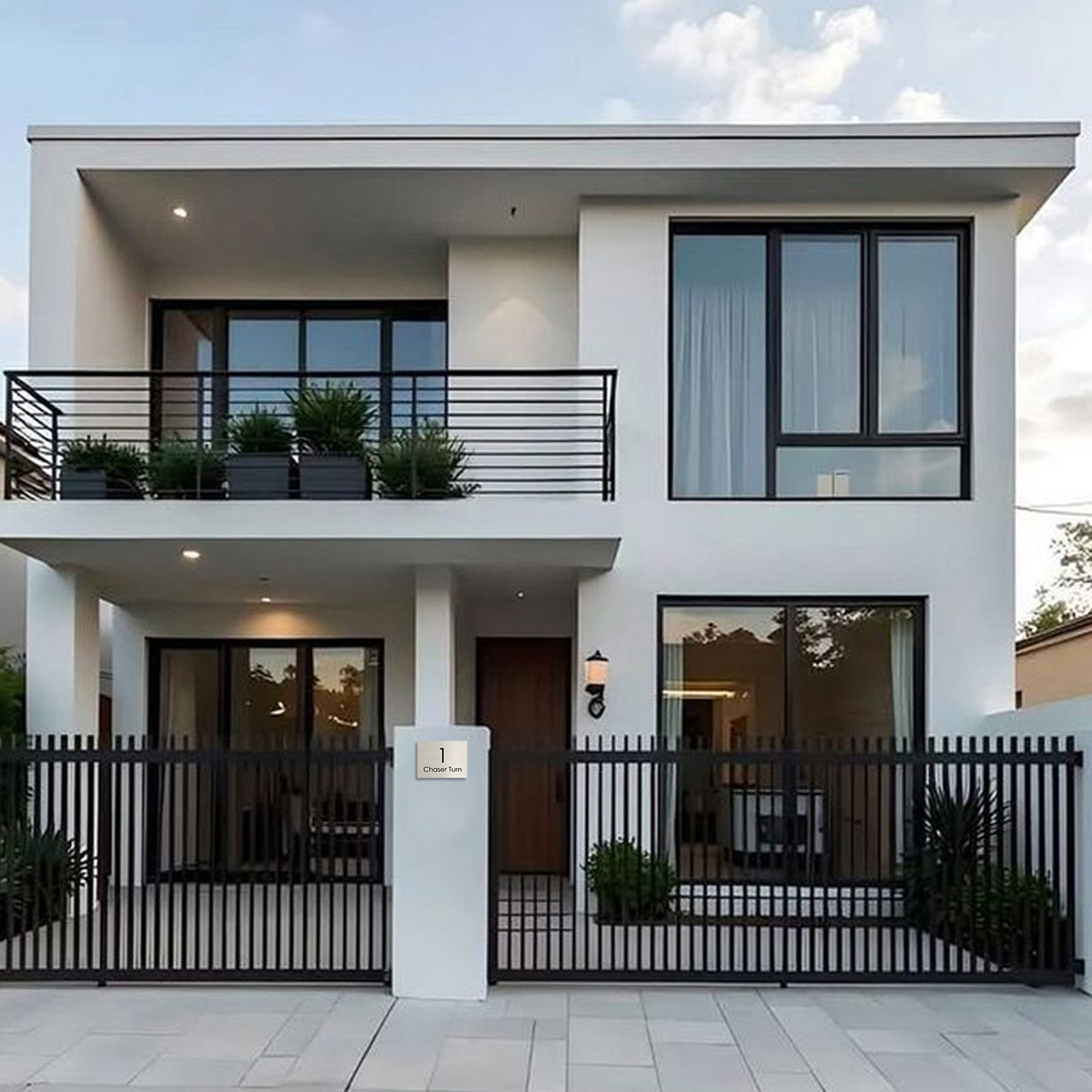 316 Marine Grade Brushed Stainless Steel Address Plate 290 x 220 - Laser Cut