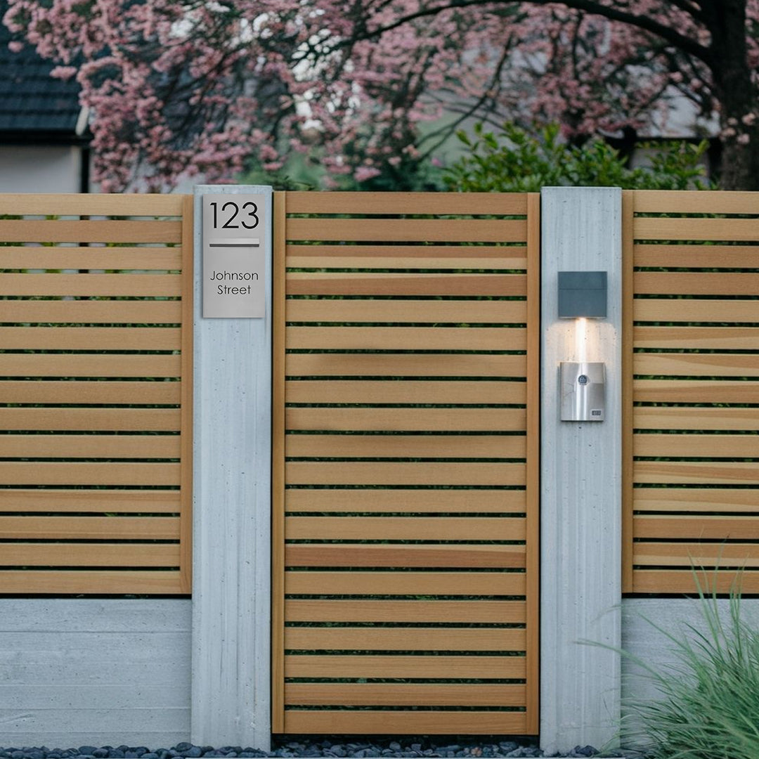 Shale Grey Powder-Coated Aluminium Letterbox Faceplate 300 x 600mm with 240 Slot