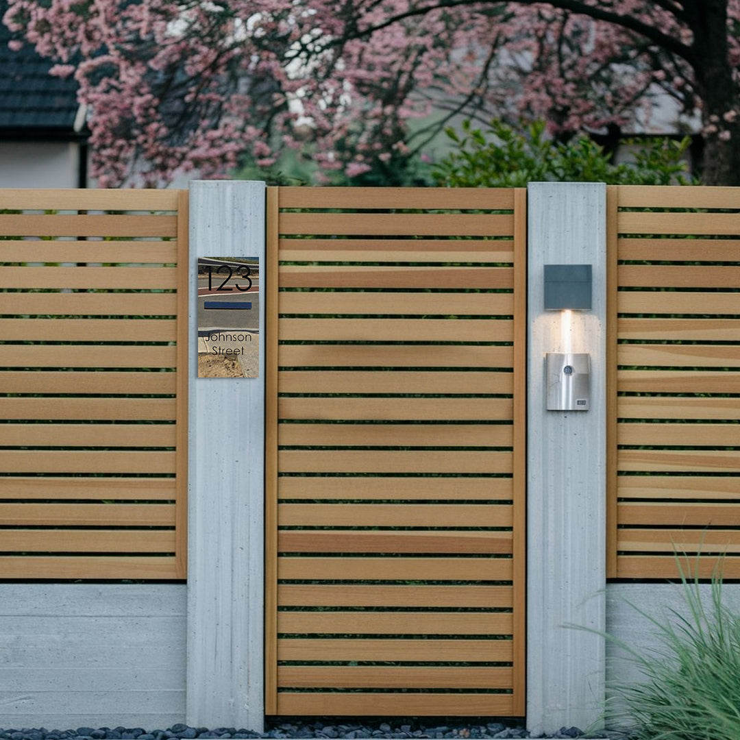 Marine Grade Mirror Polished Stainless Steel Letterbox Faceplate - 300 x 600mm with 240 Slot (Laser Cut)