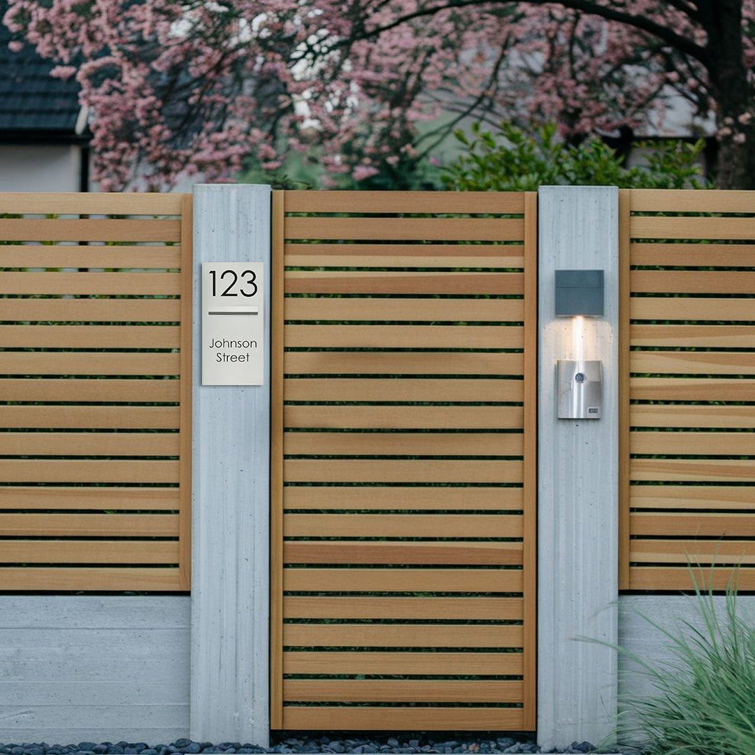 Shale Grey Powder-Coated Aluminium Letterbox Faceplate 300 x 600mm with 240 Slot