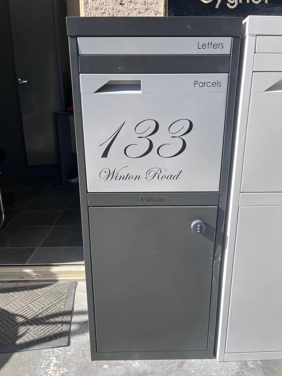 Large Custom Address Decal Sticker Aligned Right