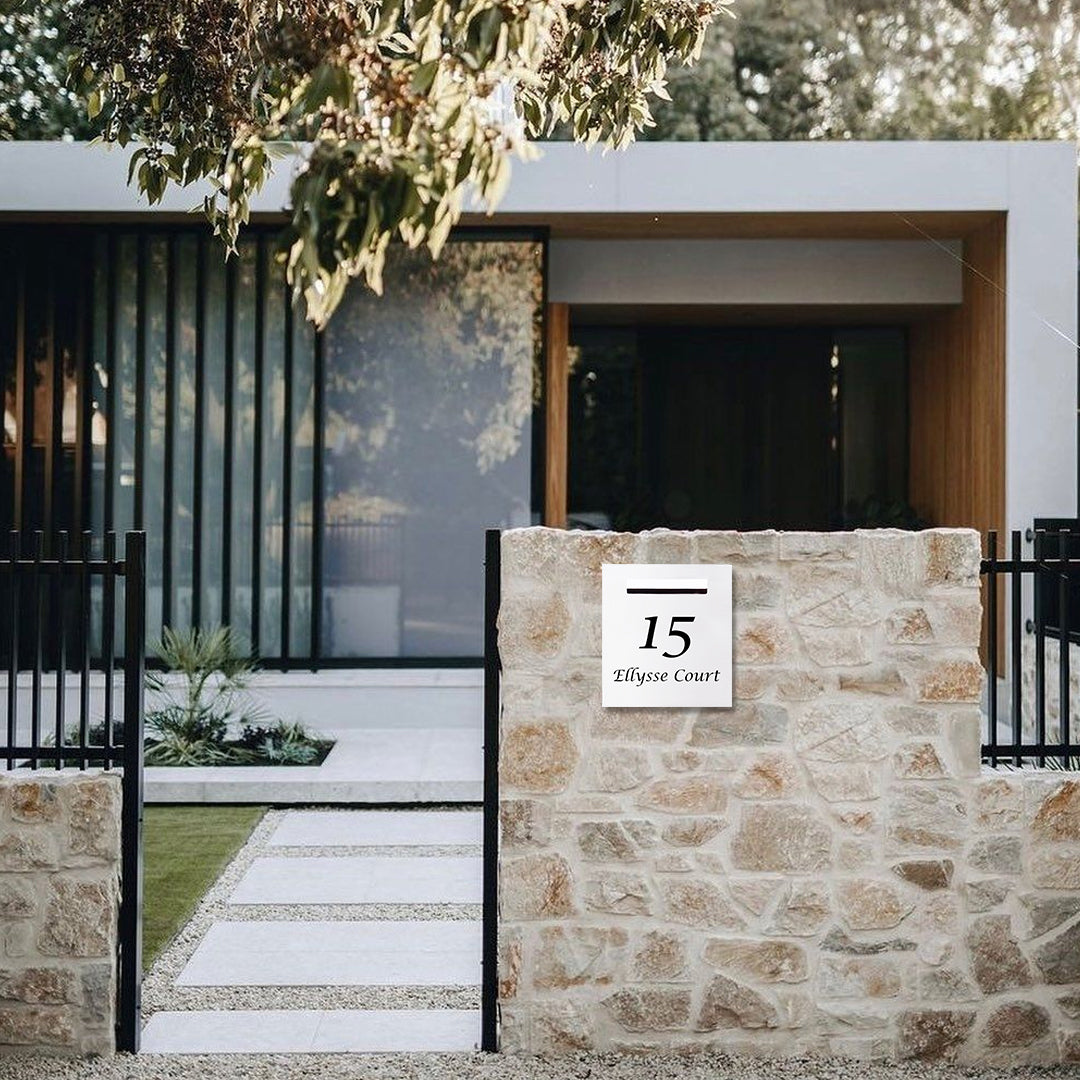 Surfmist Powder-Coated Aluminium Letterbox Faceplate 390 x 430mm - 240 Slot