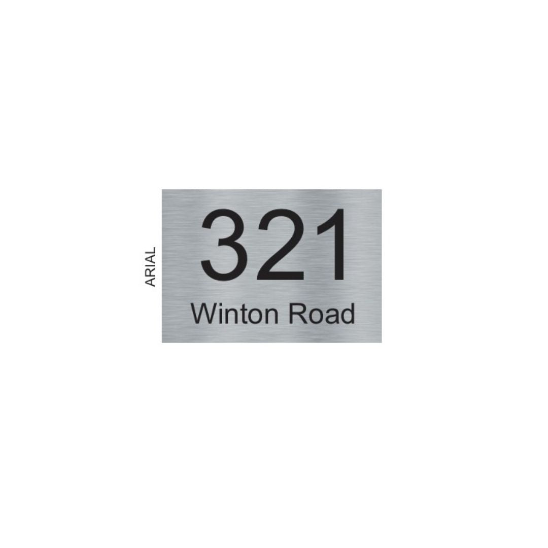316 Marine Grade Brushed Stainless Steel Address Plate 200 x 140mm - Laser Cut