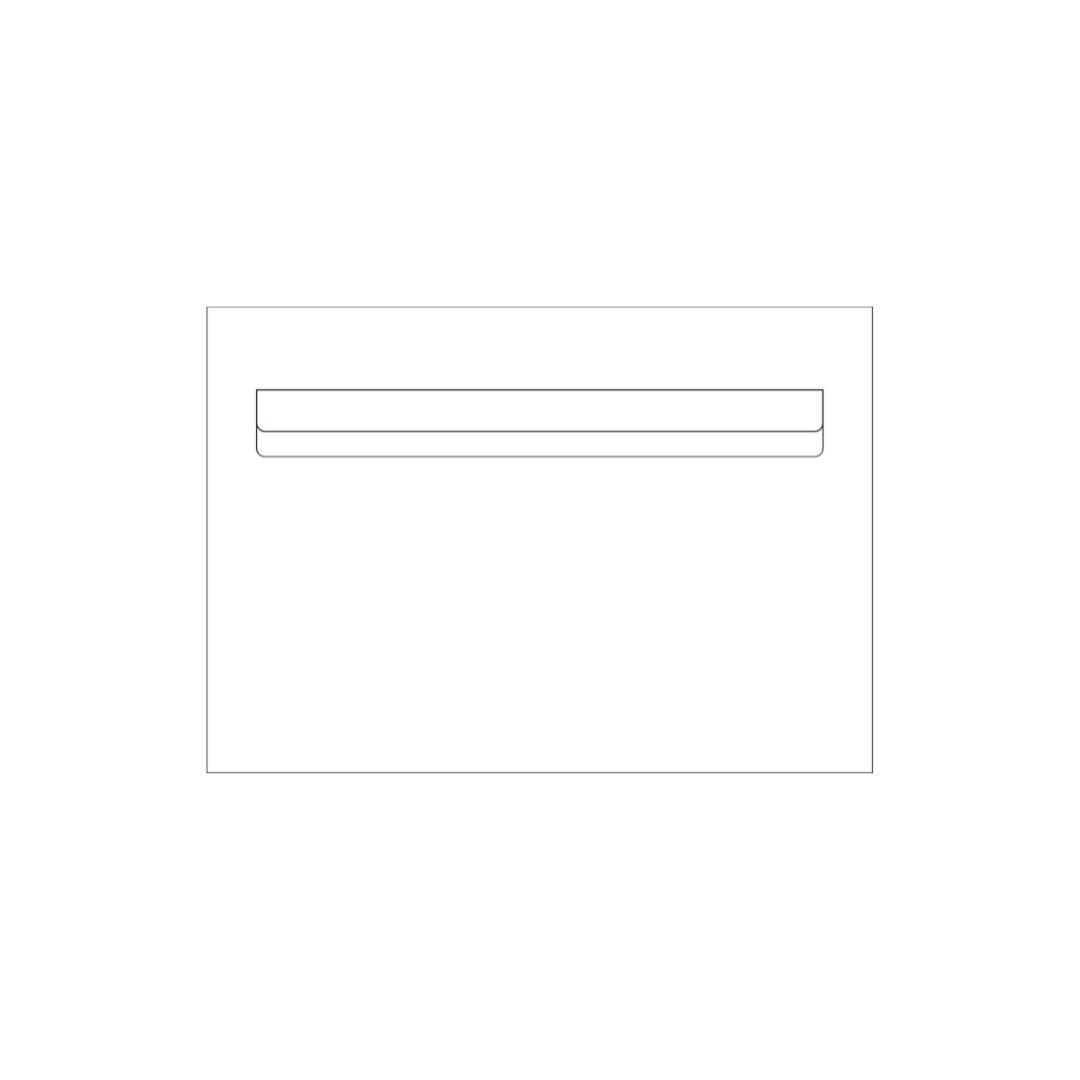 White Powder-Coated Aluminium Letterbox Faceplate 400 x 250 - 340 slot