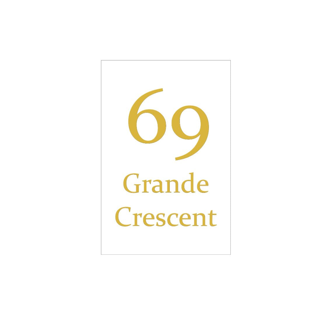 White Powder-Coated Address Sign Laser Cut – 400 x 600mm