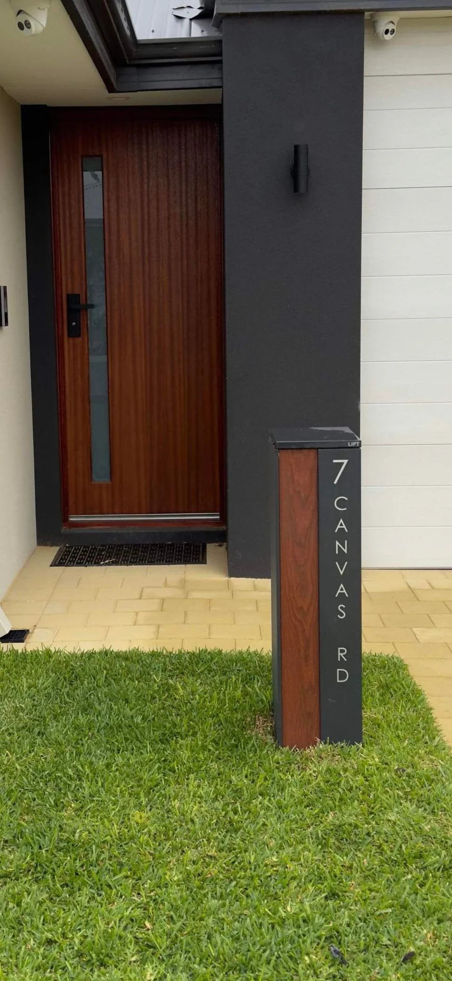 Vertical Custom Address Decal Sticker