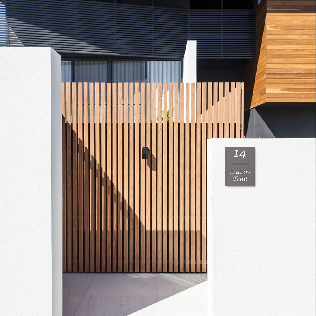 Basalt Powder-Coated Aluminium Letterbox Faceplate 450 x 600mm - 240 Slot