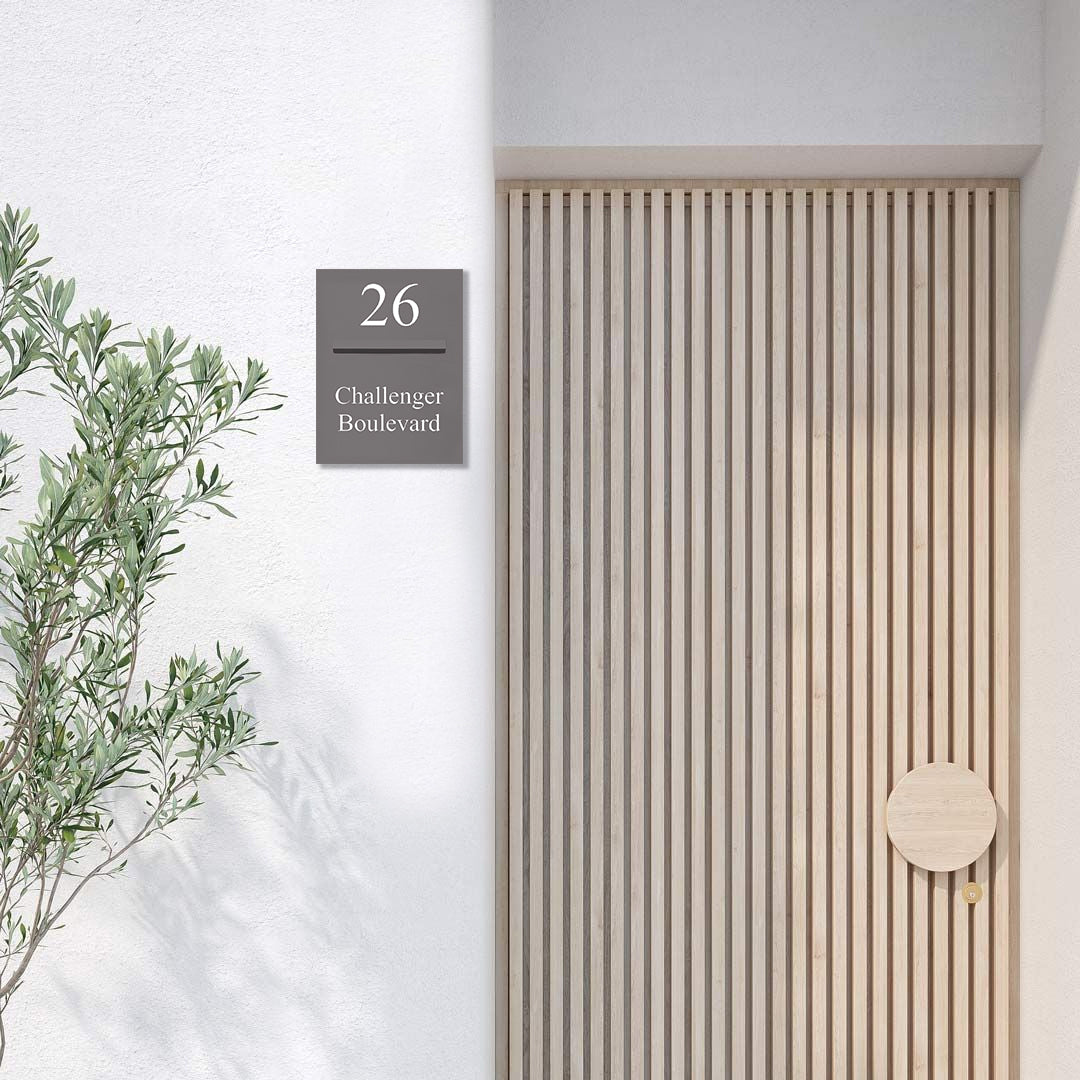 Basalt Powder-Coated Aluminium Letterbox Faceplate 450 x 600mm - 340 Slot