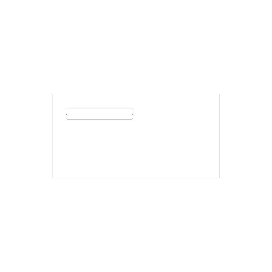 White Powder-Coated Aluminium Letterbox Faceplate (600 x 300) - 240 Slot LHS