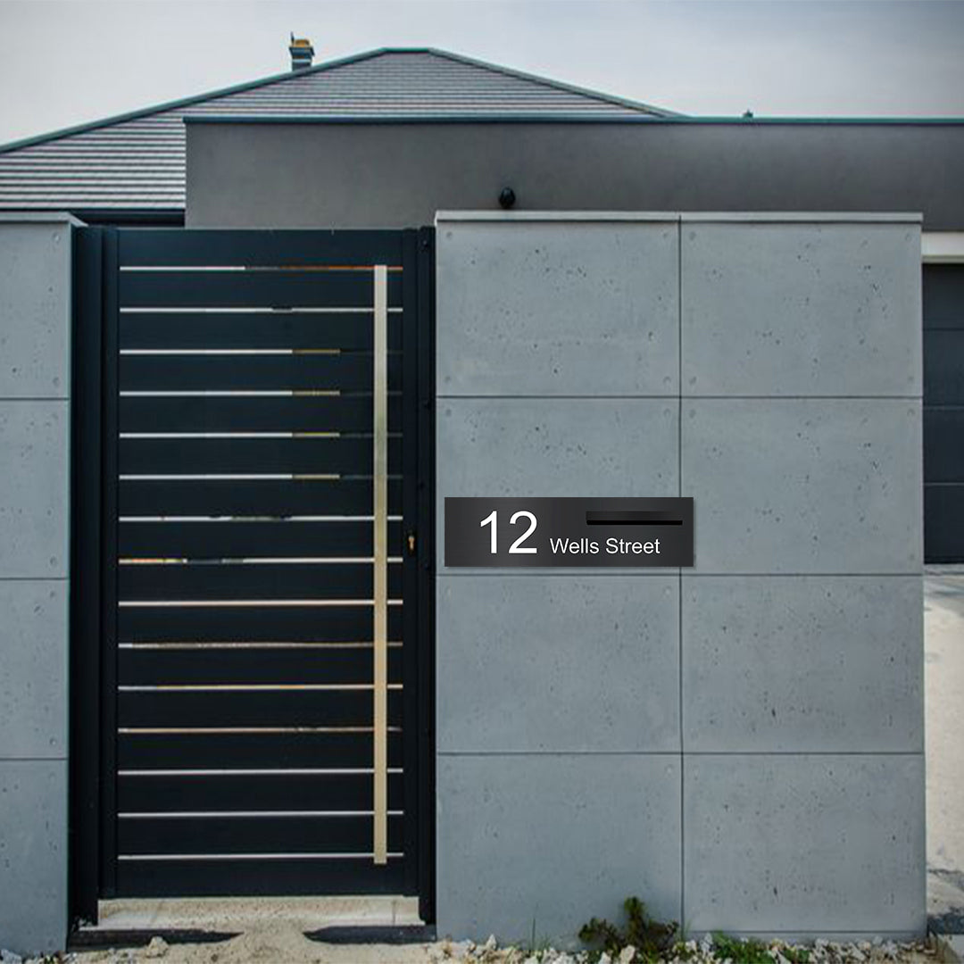 Monument Powder-Coated Aluminium Letterbox Faceplate 900 x 250 - 340 Slot