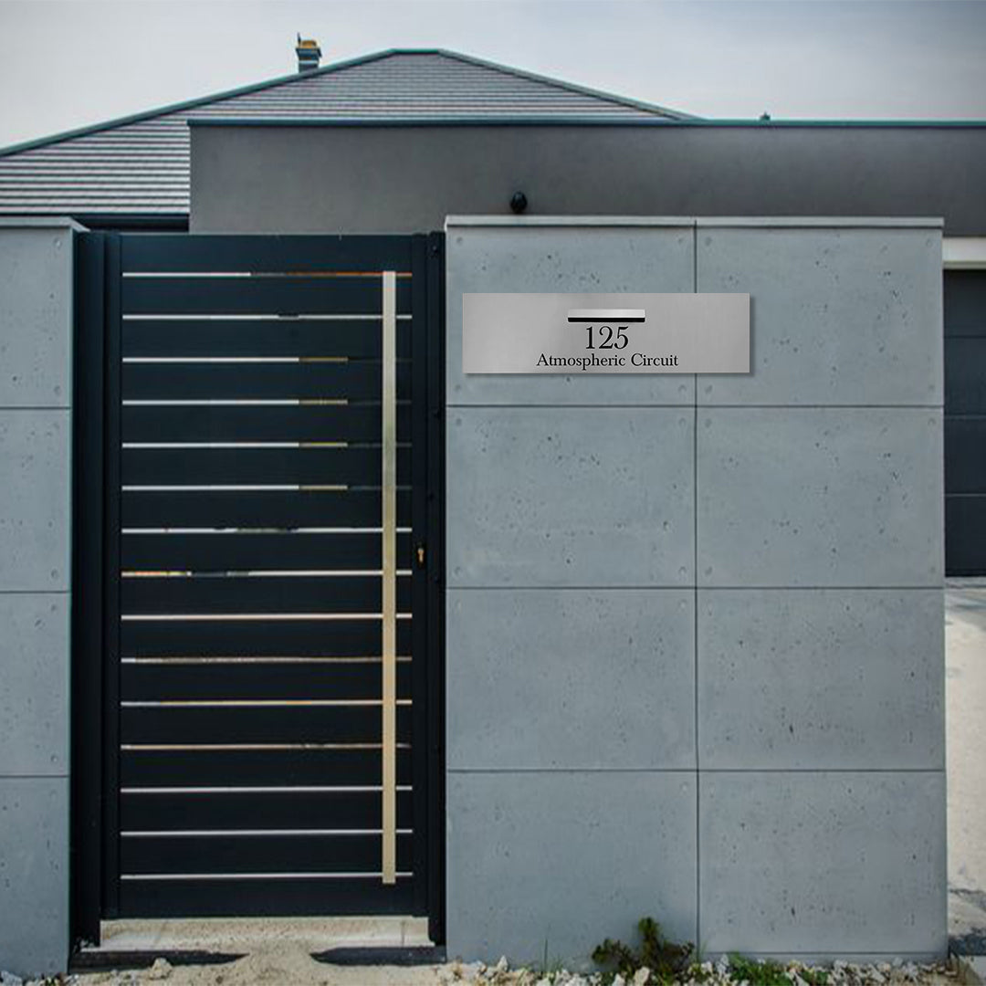 Marine Grade Brushed Stainless Steel Letterbox Faceplate 900 x 250 (Laser Cut) - 240 Central Slot
