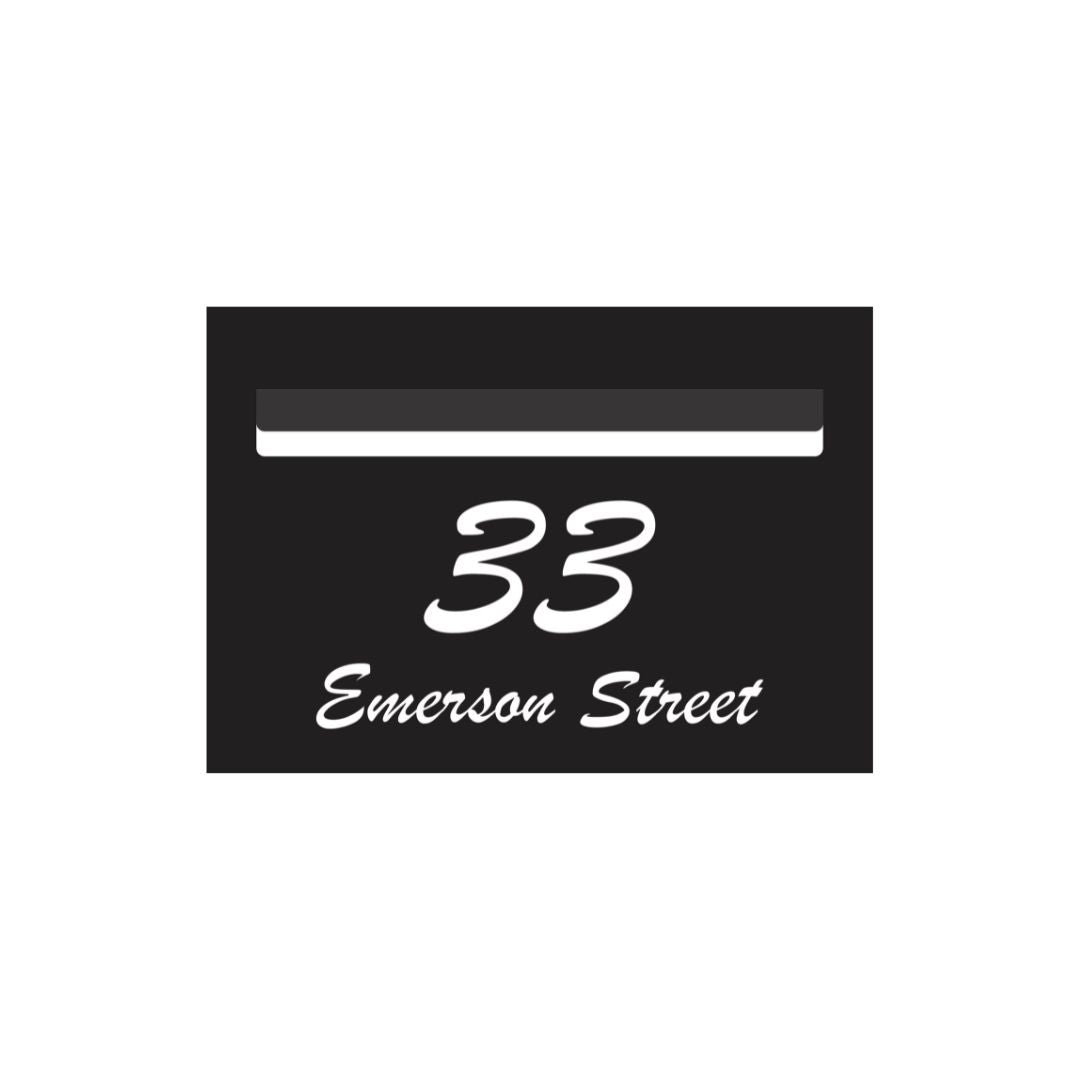 Black Powder-Coated Aluminium Letterbox Faceplate 400 x 280mm - 340 Slot