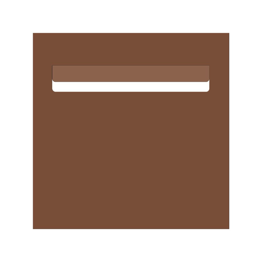 Corten Powder-Coated Aluminium Letterbox Faceplate - 300 x 300mm with 240 Slot