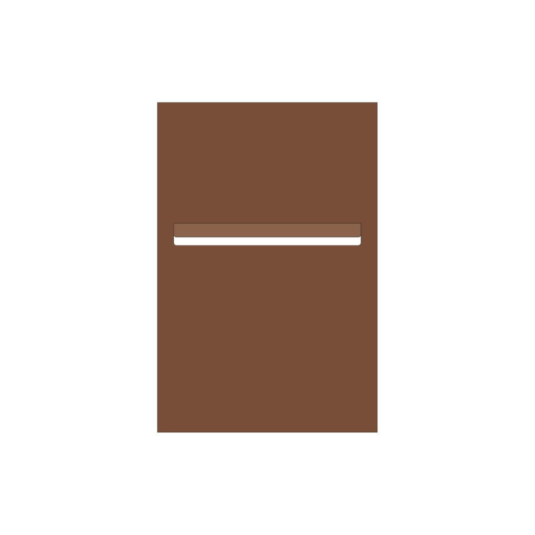 Corten Powder-Coated Aluminium Letterbox Faceplate 400 x 600mm - 340 Slot