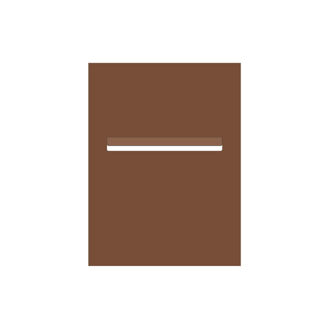Corten Powder-Coated Aluminium Letterbox Faceplate 450 x 600 - 340 Slot