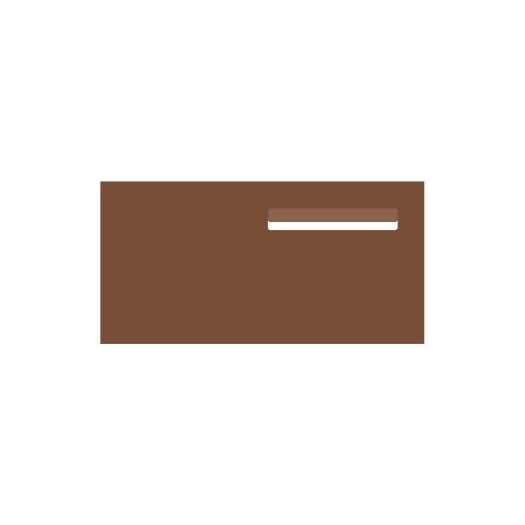 Corten Powder-Coated Aluminium Letterbox Faceplate (600 x 300) - 240 Slot
