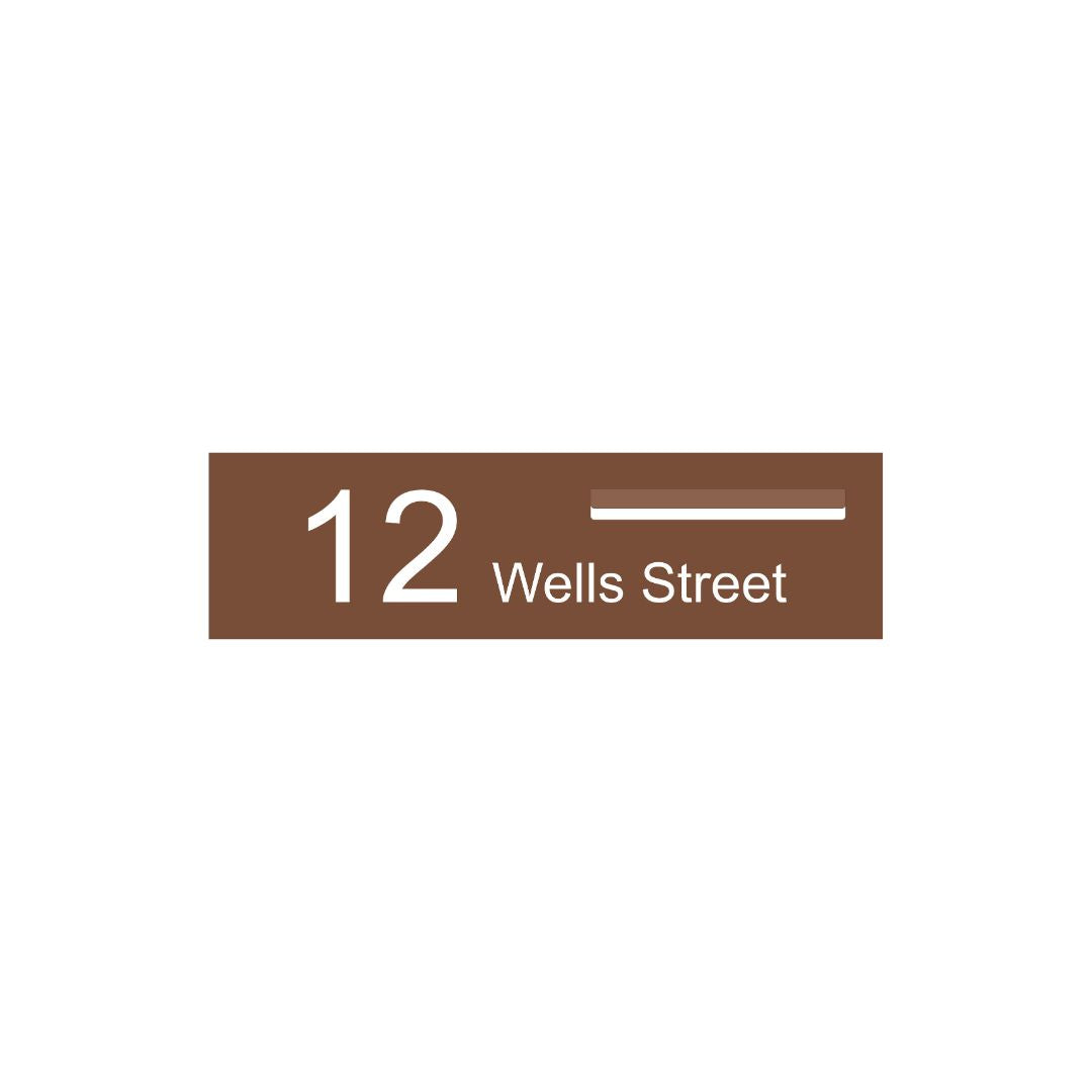 Corten Powder-Coated Aluminium Letterbox Faceplate 900 x 250 - 340 Slot