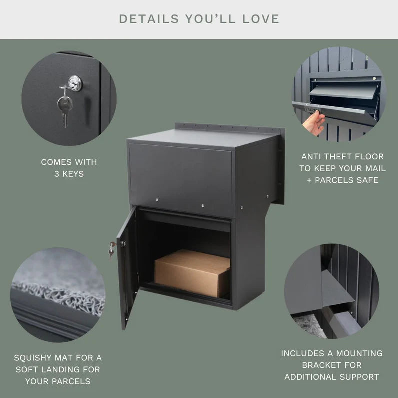 Milkcan Geneva Parcel Fence/Brick Letterbox