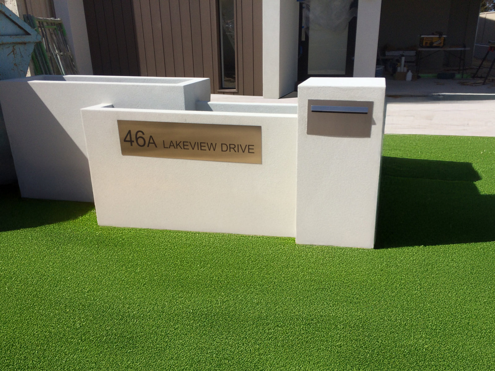 Marine Grade Brushed Stainless Steel Address Sign 1200 x 300 (Laser Cut)