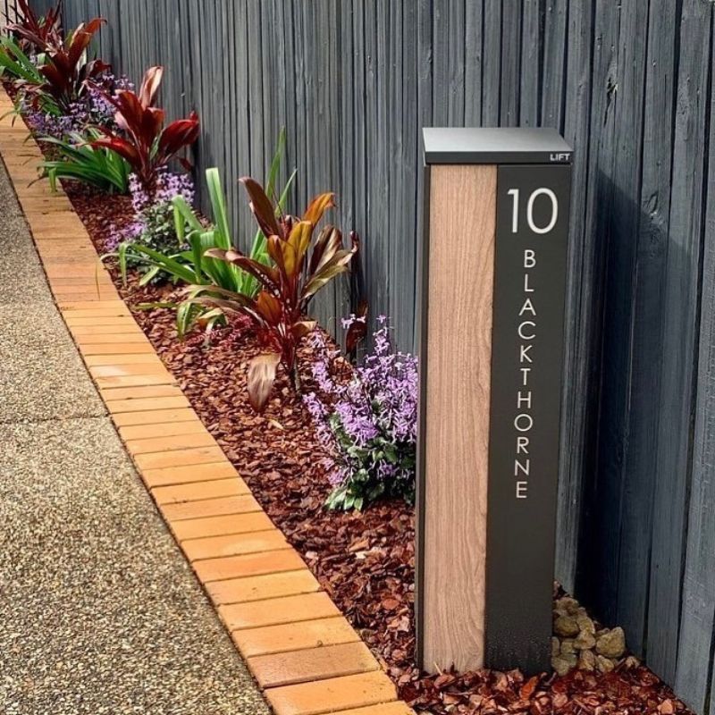 Vertical Custom Address Decal Sticker