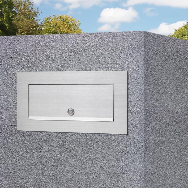 Milkcan Palazzo A4 Brick Letterbox - Stainless Steel Rear Opening