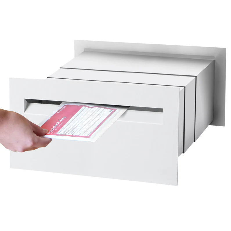 Milkcan Palazzo White Brick A4 Letterbox