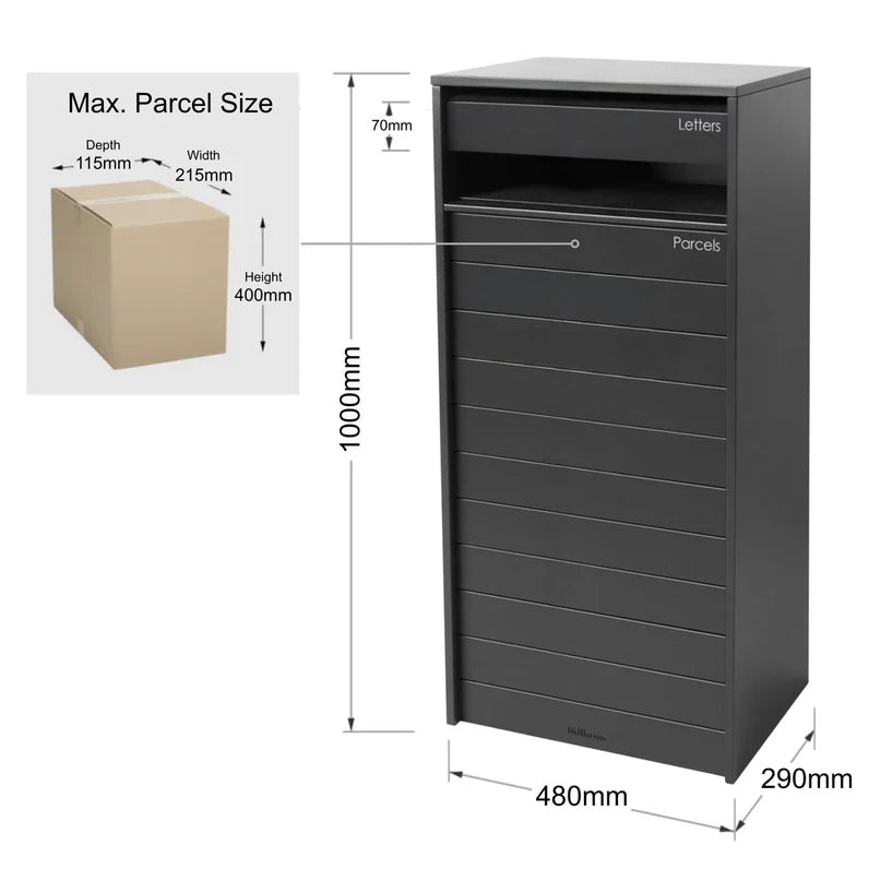 Milkcan Hamilton WIDE Parcel & Mail Pillar