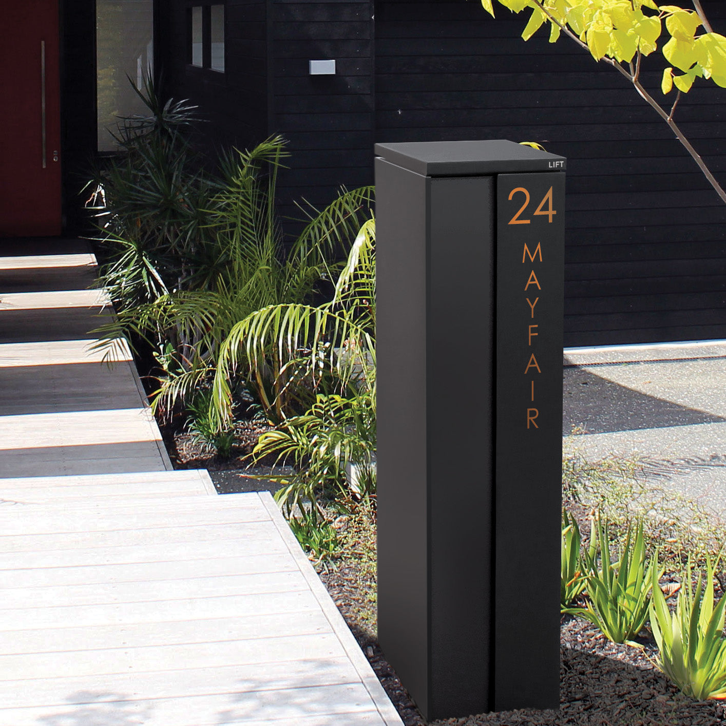 Vertical Custom Address Decal Sticker