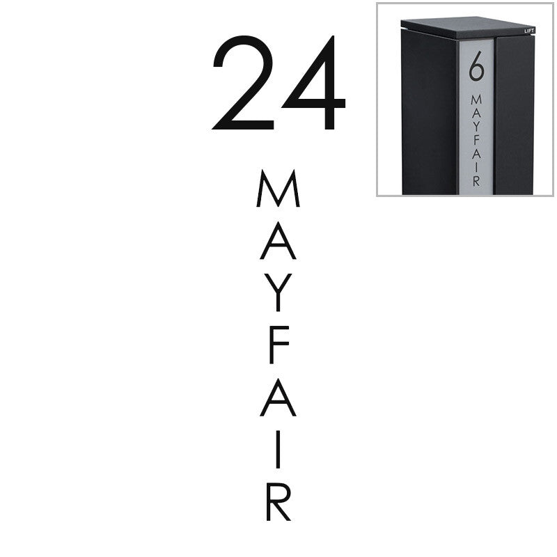 Vertical Custom Address Decal Sticker