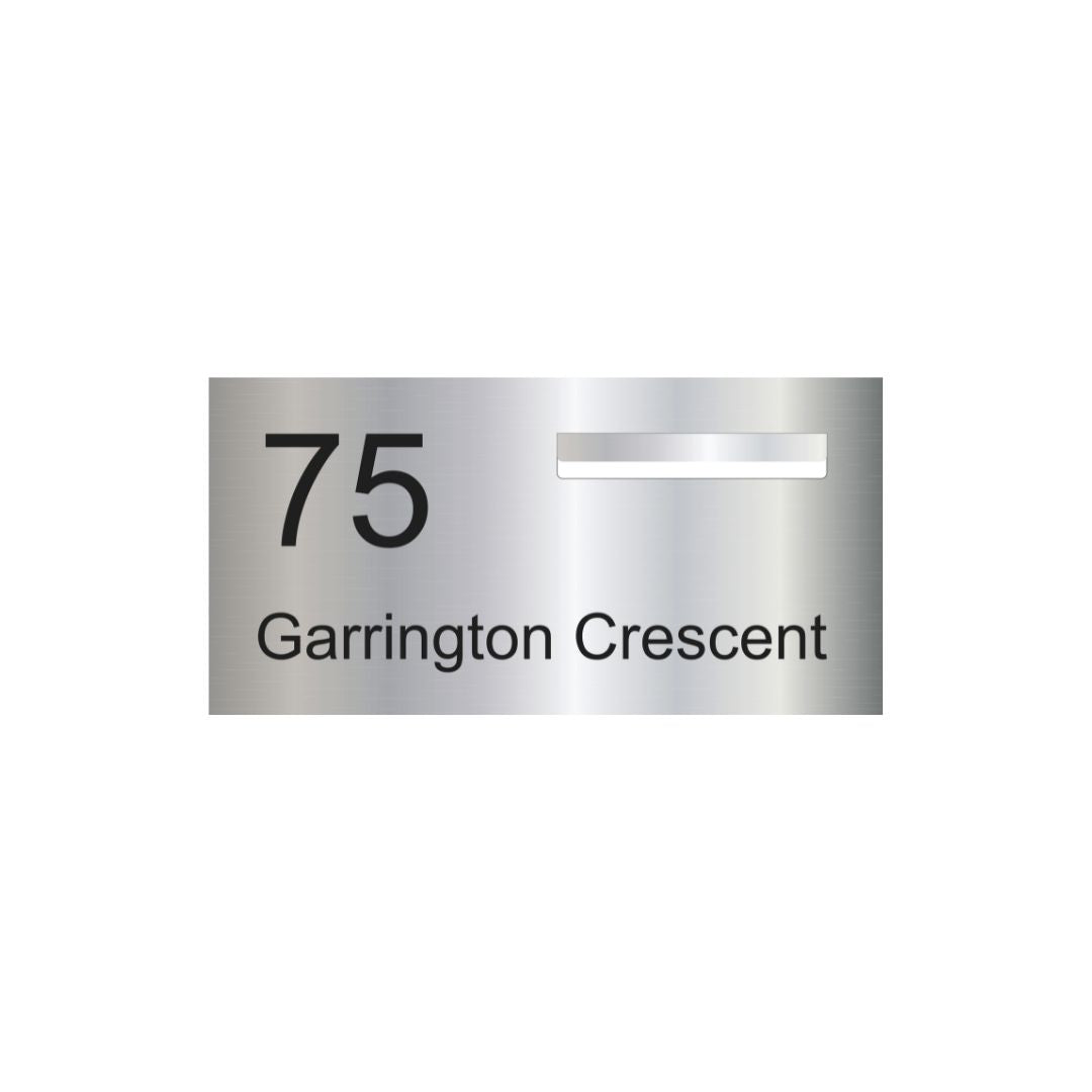 Marine Grade Mirror Polished Stainless Steel Letterbox 600 x 300 (Laser Etched) - 240 Slot