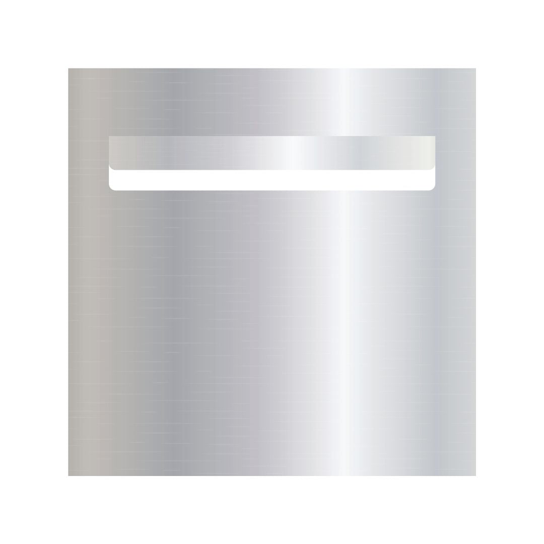 Marine Grade Mirror Polished Stainless Steel Letterbox Faceplate 300 x 300 with 240 Slot (Laser Cut)