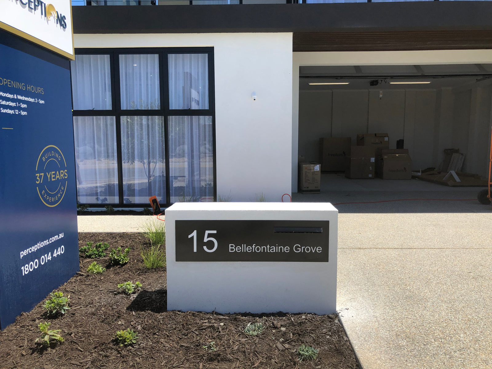 Black Powder-Coated Aluminium Letterbox Faceplate 1200 x 300 - 340 Slot