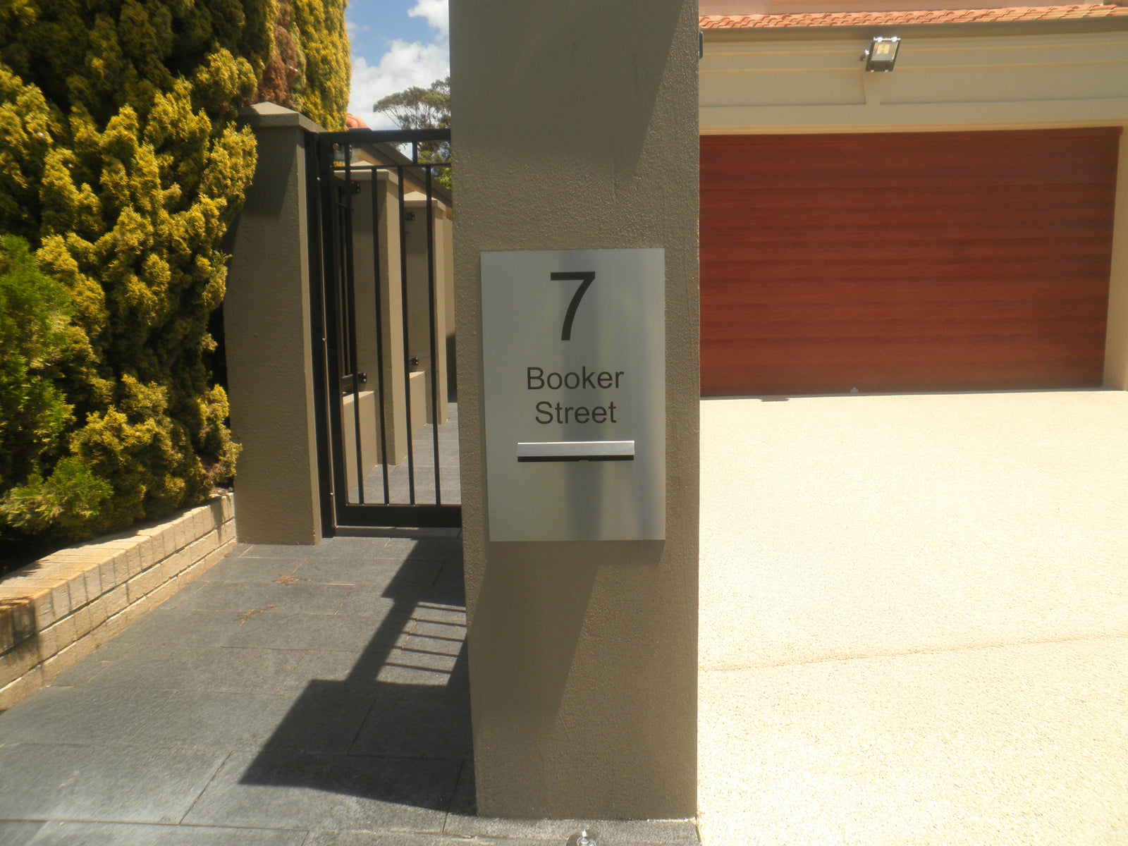 Marine Grade Brushed Stainless Steel Letterbox Faceplate 400 x 600mm (Laser Etched) 240 Slot