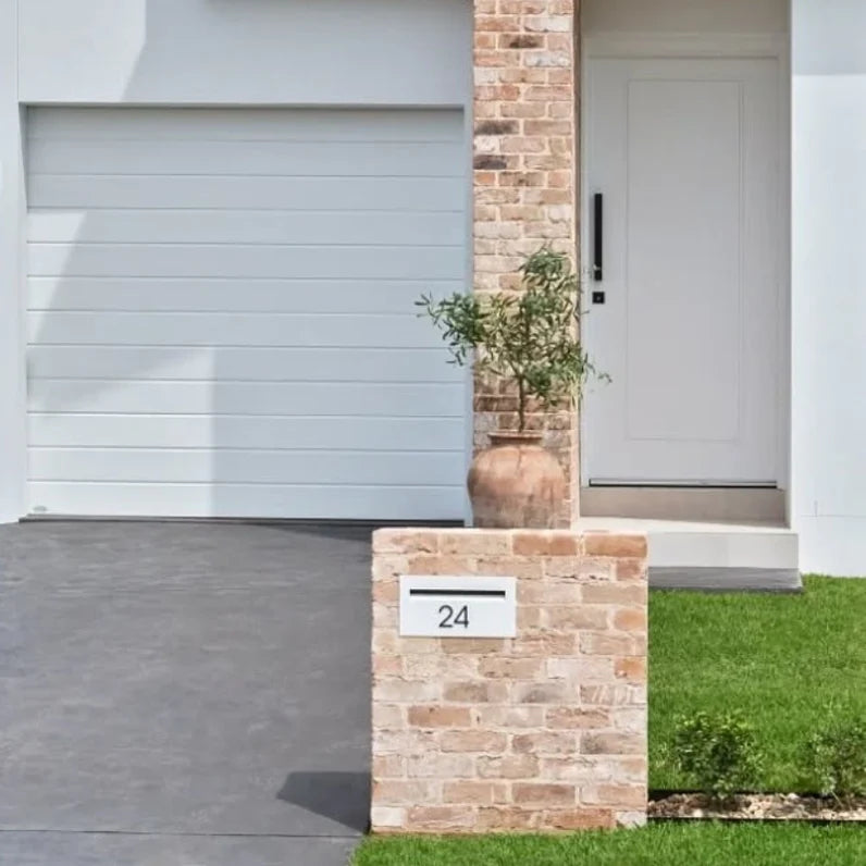 Milkcan Palazzo White Brick A4 Letterbox