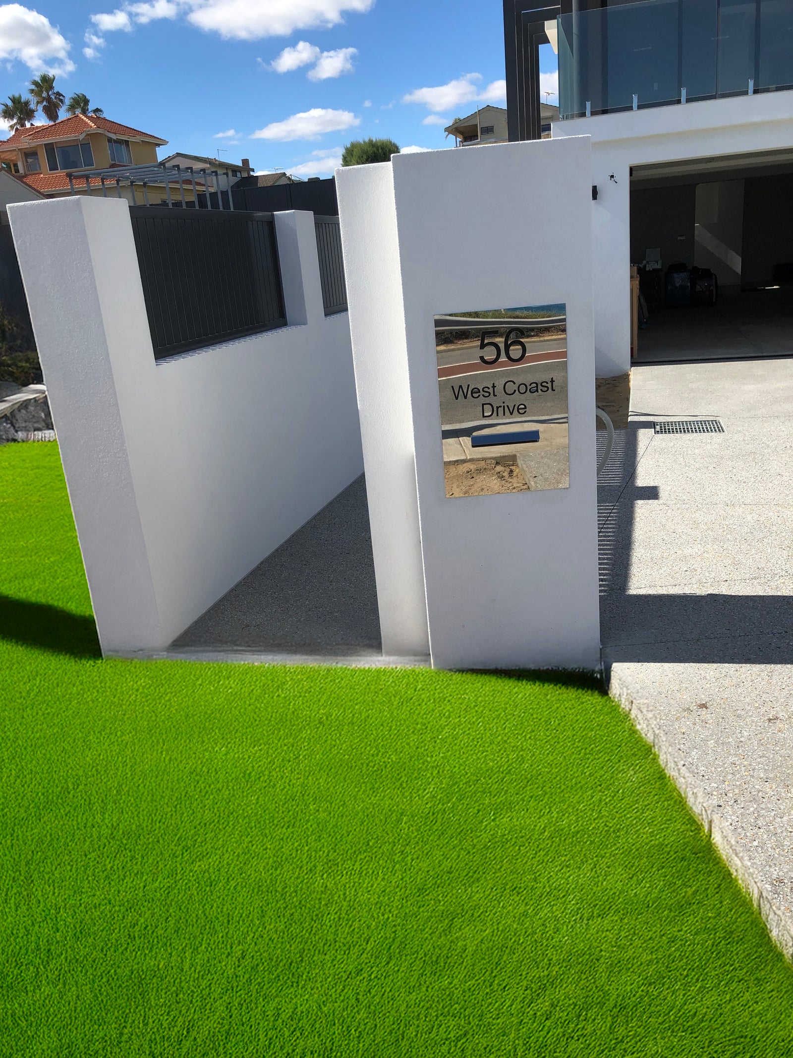 Marine Grade Mirror Polished Stainless Steel Letterbox Faceplate 450 x 600mm (Laser Etched) - 240 Slot