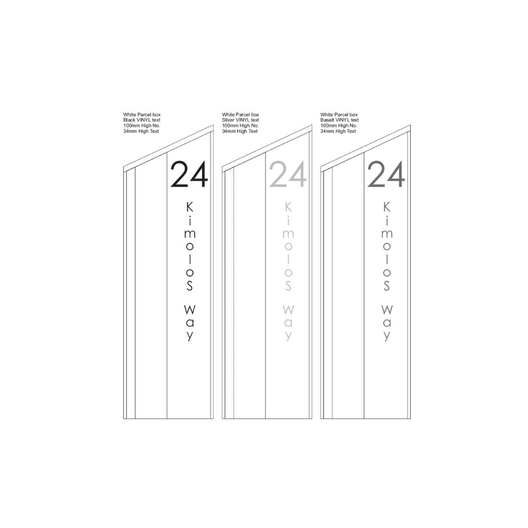 Vertical Custom Address Decal Sticker