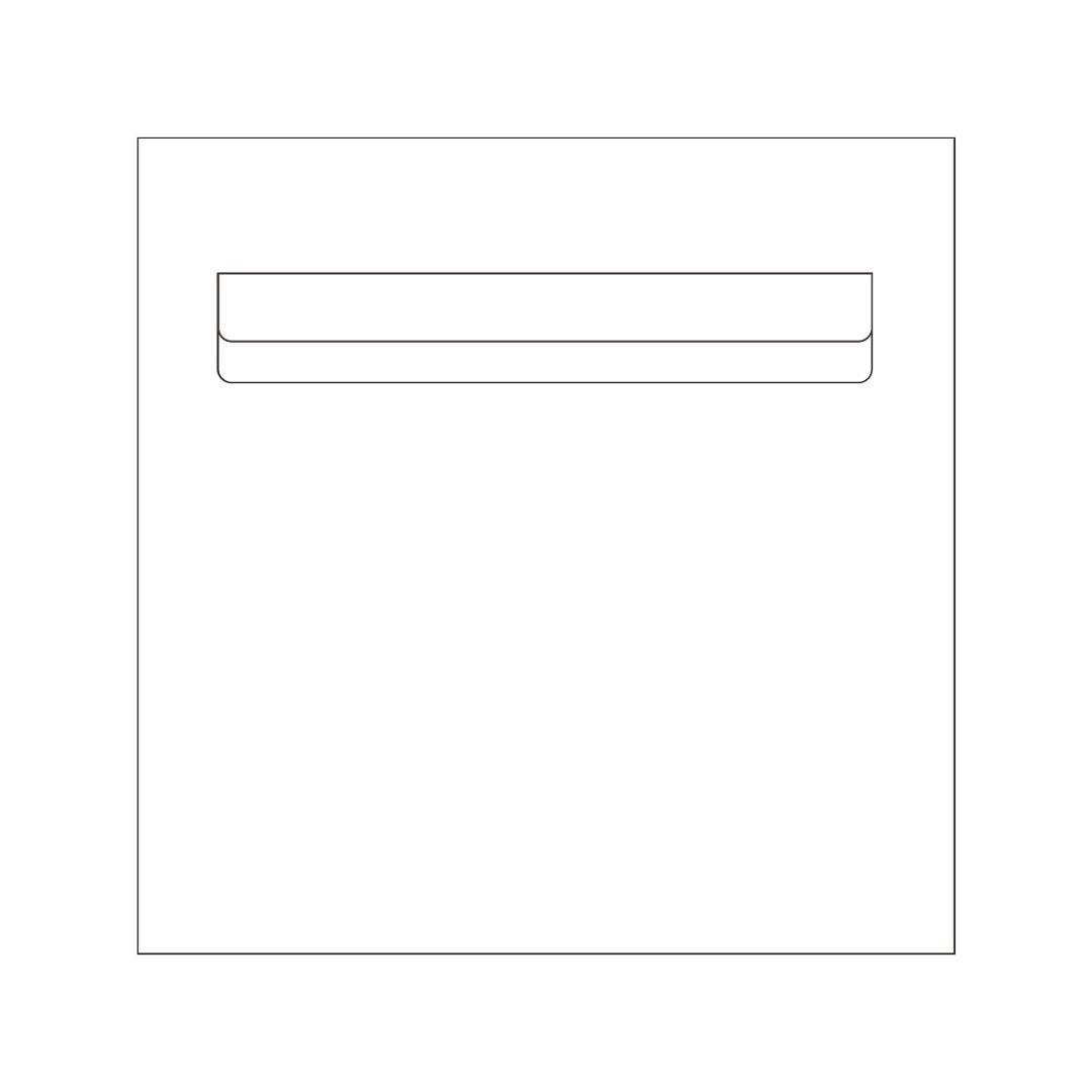 White Powder-Coated Aluminium Letterbox Faceplate 300 x 300 with 240 Slot