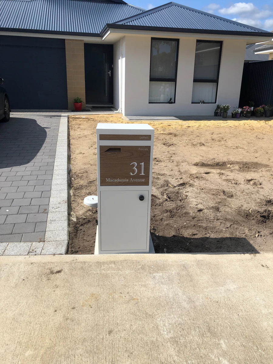 Large Custom Address Decal Sticker Aligned Right