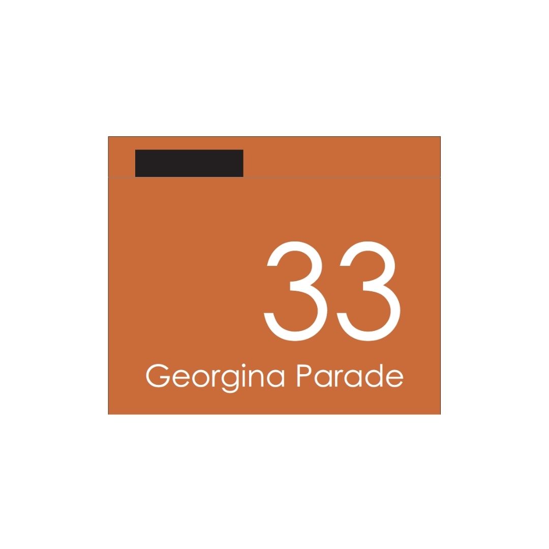 Large Custom Address Decal Sticker Aligned Right