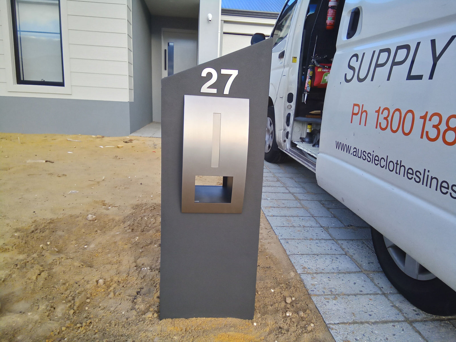 Stick on Bold Numbers – 75mm Stainless Steel