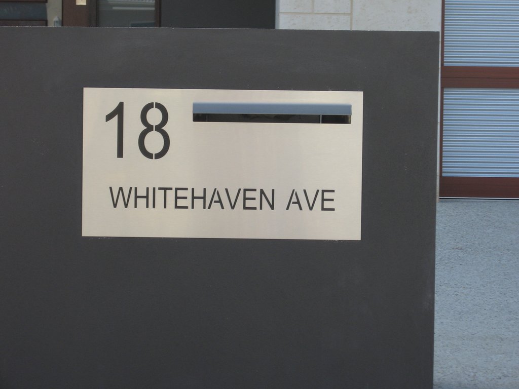 Marine Grade Brushed Stainless Steel Letterbox Faceplate 600 x 300 (Laser Etched) - 340 Slot