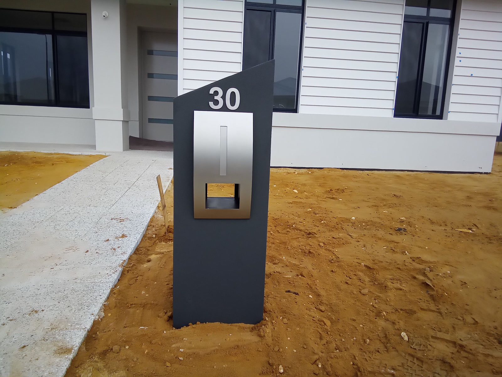 Stick on Bold Numbers – 75mm Stainless Steel