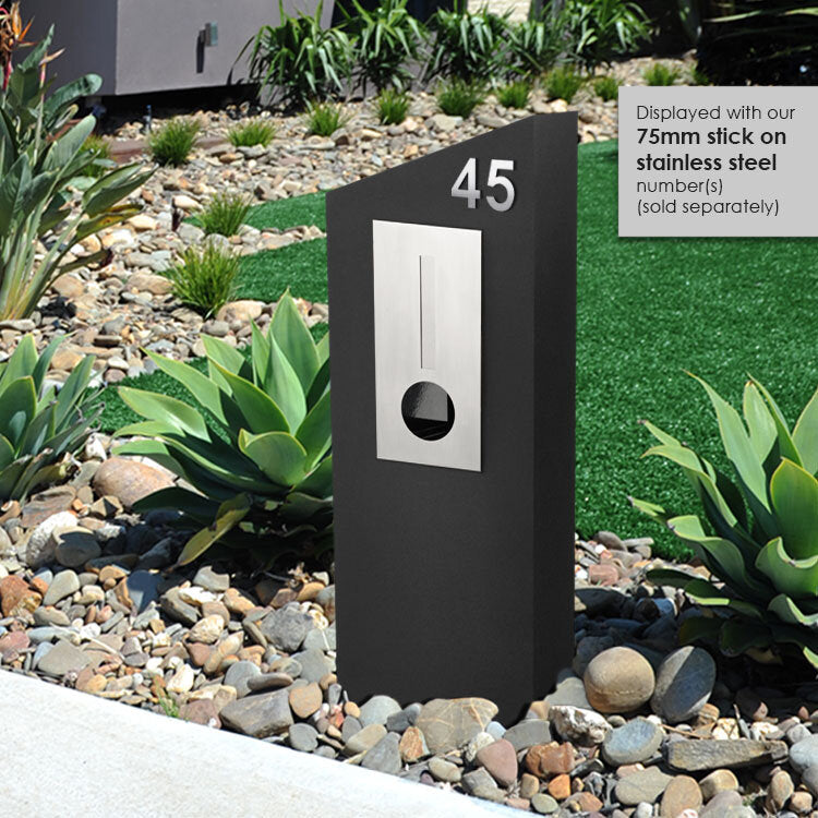 Stick on Bold Numbers – 75mm Stainless Steel