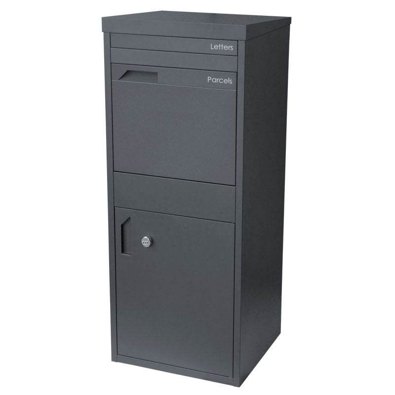 Charcoal Parcel Pal Parcelbox + Mail Pillar