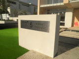 Marine Grade Brushed Stainless Steel Letterbox Faceplate 1200 x 300 (Laser Etched) - 340 LHS Slot